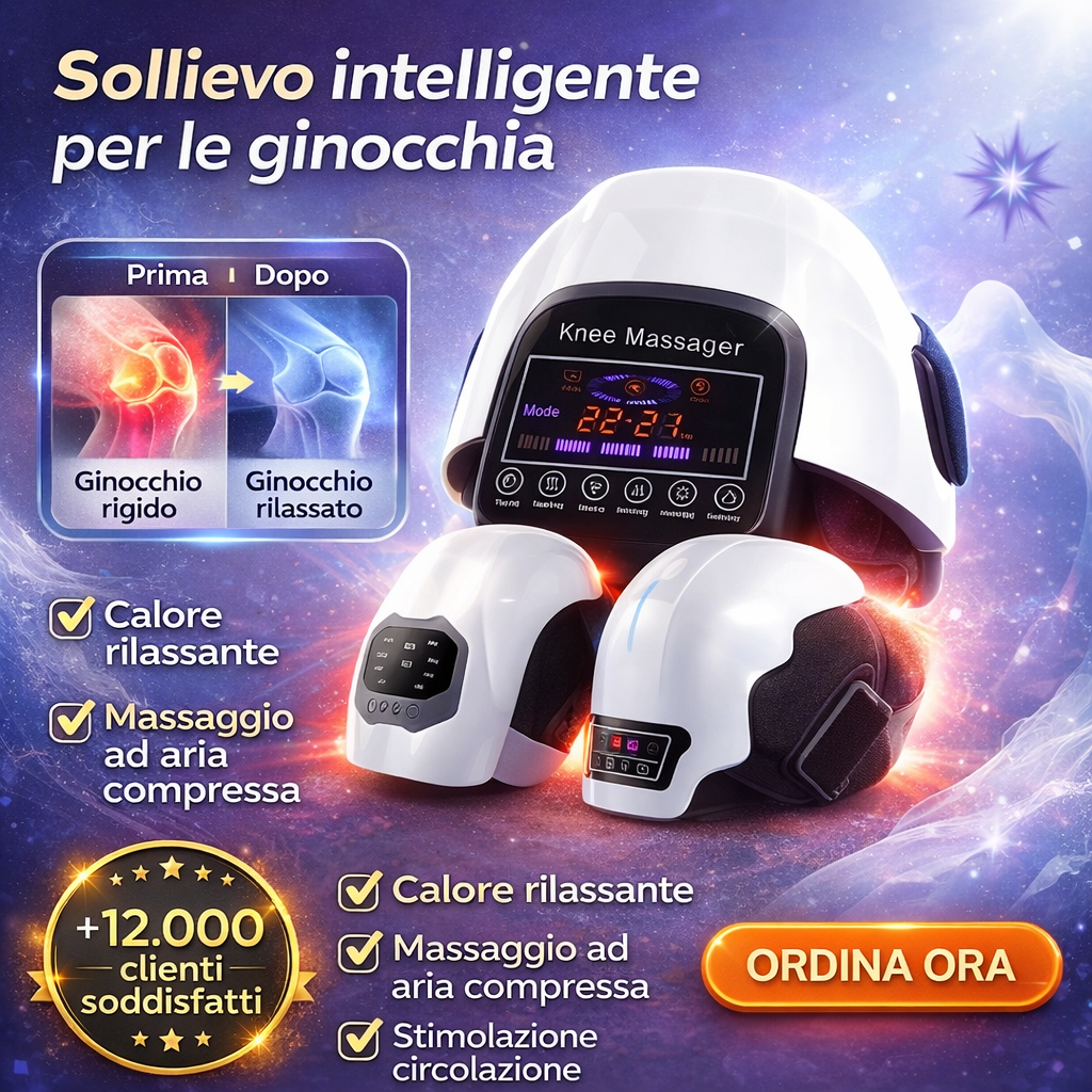 Massaggiatore elettrico per ginocchia con riscaldamento